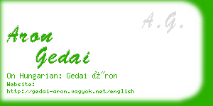 aron gedai business card
